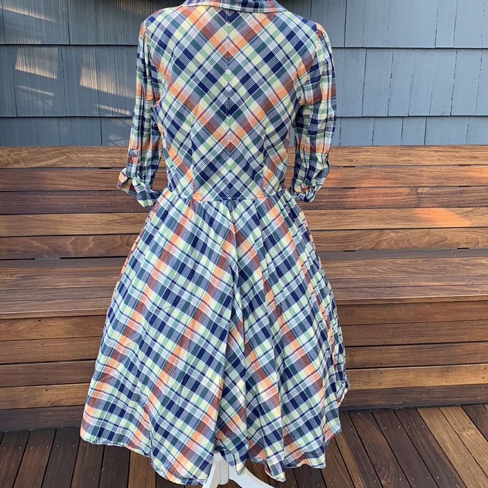 Eshakti XL 16 Plaid Dress Vintage Pinup Autumn Vibes - Picture 7 of 9